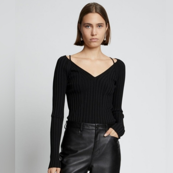 Proenza Schouler White Label Rib Knit Sweater - Picture 1 of 9
